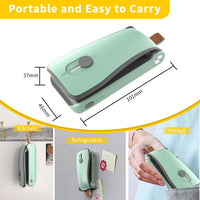 HASTHIP Mini Sealing Machine for Plastic Packaging, USB Rechargeable 2 in 1 Heat Sealer and Cutter Handheld Sealing Machine Bag Resealer Sealing Machine for Food Chip Bags (Without Battery)