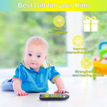 PATPAT Musical TV Remote Control Toys with Light and Sound, Musical Early Educational Remote Toy Realistic Preschool Leaning Toys for 6 Months+ Baby Toddlers Boys Girls - Black