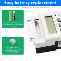 Serplex Timer?Switch?Electrical?On Off, 220v Home Appliance Timer Switch Daily/Weekly Auto Cut Off Timer Switch Digital?Timer Control With 16 Timing Settings Din Rail Mount Powered by AAA Battery