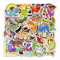 HASTHIP 50pcs Dinosaur Cartoon Sticker Scraperbook Sticker Set Sticker for DIY Crafts Photo Album Wall Decoration Art Aesthetic Stickers Skateboard Stickers Phone Case Sticker Vinyl Sticker Pack