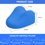 HANNEA Neck Shoulder Relaxer Cervical Pillow Traction Device, Neck Massage, Fast Pain Relief, Melts Away Muscle Knots, Trigger Point, Tension, Stretcher, Chiropractic Acupressure Pillow (Blue-A)