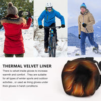 GUSTAVE Winter Gloves for Men Warm Riding Gloves Touch Screen Finger Anti-slip Design,Ski Gloves,Bike Gloves
