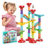 PATPAT  Marble Run Toy, 50Pcs Building Toys Educational Learning Toy, Marble Race Coaster Construction Railway Building Blocks Toy for Boys Girls (4+ Years Age)