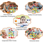 PATPAT  Marble Run Toy, 50Pcs Building Toys Educational Learning Toy, Marble Race Coaster Construction Railway Building Blocks Toy for Boys Girls (4+ Years Age)