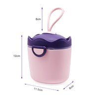 SNOWIE SOFT  300g Baby Formula Dispenser, Portable Milk Powder Dispenser Container with Carrying Handle and Scoop, Foodgrade PP Double Layer Anti-Leak Design for Outdoor Travel Home (Purple)