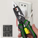 ZIBUYU 7-in-1 Wire Stripper, Wire Stripping Tool, Wire Cutter Stripping Tool for Electric Cable Stripping Cutting and Crimping, Green