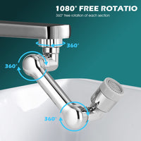 HASTHIP Swivel Faucet Extender, 1080¡ã Rotatable Multifunctional Extension Faucet, Universal Sink Water Aerator, 2 Mode Splash Nozzle Filter Extension, Can Be Used for Bathroom Sink, Kitchen Sink