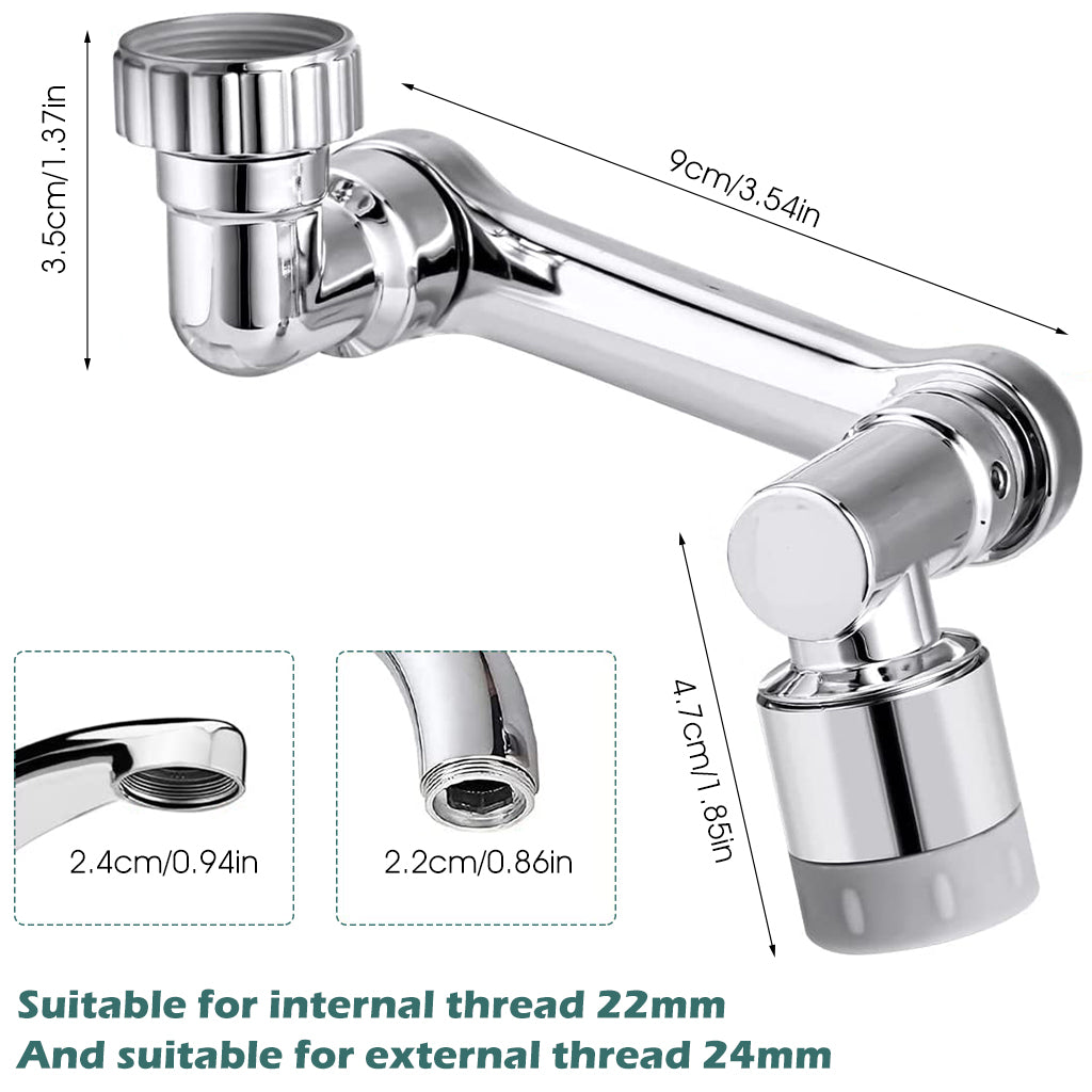 HASTHIP Swivel Faucet Extender, 1080¡ã Rotatable Multifunctional Extension Faucet, Universal Sink Water Aerator, 2 Mode Splash Nozzle Filter Extension, Can Be Used for Bathroom Sink, Kitchen Sink