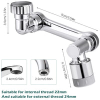 HASTHIP Swivel Faucet Extender, 1080¡ã Rotatable Multifunctional Extension Faucet, Universal Sink Water Aerator, 2 Mode Splash Nozzle Filter Extension, Can Be Used for Bathroom Sink, Kitchen Sink