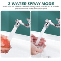 HASTHIP Swivel Faucet Extender, 1080¡ã Rotatable Multifunctional Extension Faucet, Universal Sink Water Aerator, 2 Mode Splash Nozzle Filter Extension, Can Be Used for Bathroom Sink, Kitchen Sink