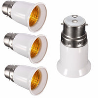 ZIBUYU 4-Pack B22 to E26/E27 Lights Socket Adapter, Bulb Holder Bayonet to Screw Converter,Fits LED/CFL/Energy Saving Lamp Light Bulbs, Heat-Resistant, Anti-Burning No Fire Hazard