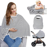 ZIBUYU Nursing Cover Outdoor Breastfeeding Cover Nursing Cover for Feeding Mom Breathable Material 360¡ã Nursing Cover Nursing Cover All Purpose Cape Stroller Cover, Cart Cover