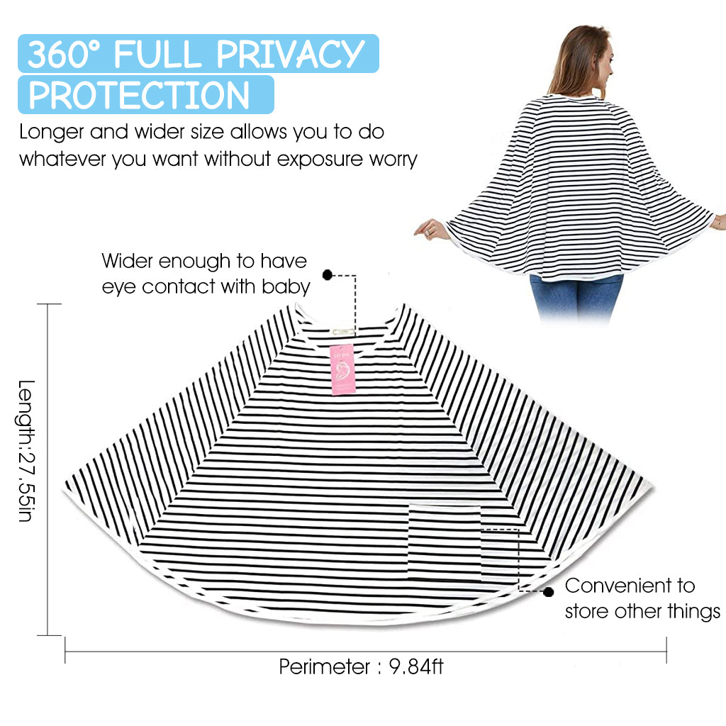 ZIBUYU Nursing Cover Outdoor Breastfeeding Cover Nursing Cover for Feeding Mom Breathable Material 360¡ã Nursing Cover Nursing Cover All Purpose Cape Stroller Cover, Cart Cover