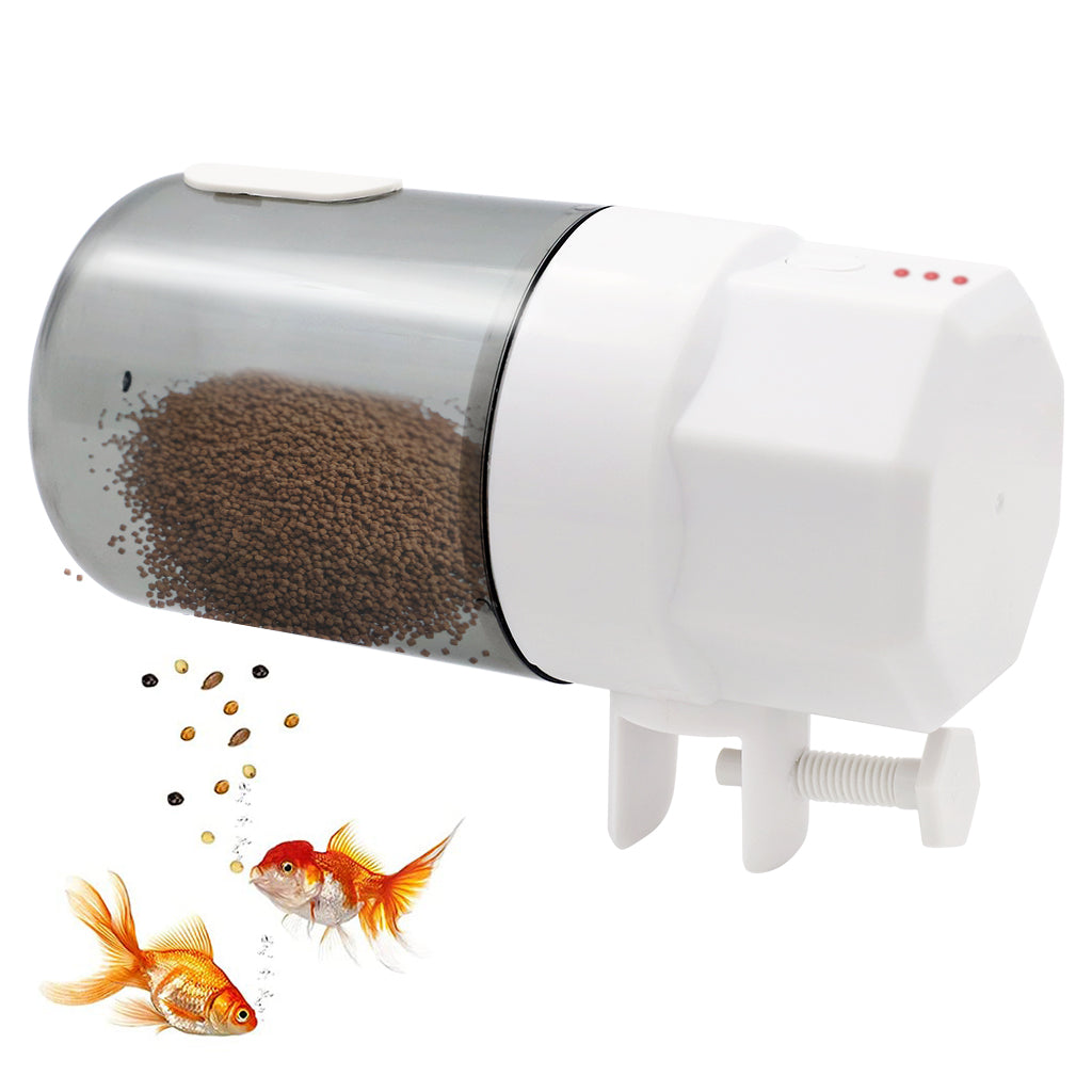 Qpets 340ml Automatic Fish Feeder Aquarium Automatic Fish Feeder with 3 Timer, Moisture-Proof Aquarium Tank Fish Food Dispenser Electric Auto Fish Food Dispenser Adjustable Feeding Amount