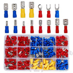 HASTHIP 280 PCS Wire Connector, Insulated Wire Connectors, Crimp Connectors Assortment Set, Electric Cable Lugs, Flat, Round Connectors, Fork, Ring Terminals, Butt Connectors for Automotive Marine
