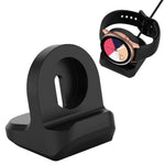 ZIBUYU Silicone Wireless Charger Rack Charging Stand Dock for Samsung Galaxy Watch 4 44mm/Classic 46mm/Watch 3 41mm 45mm/Active 2/Active Samsung Galaxy Watch Wireless Charger Cable Organizer