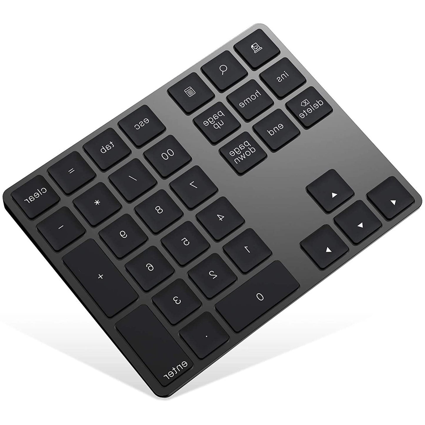 Verilux Bluetooth Numeric Keypad, Rechargeable Numeric Keypad Slim 34-Keys External Numpad Keyboard Bluetooth Number Pad, Wireless Numeric Keyboard Small Keypad for Laptop Desktop PC Computer Tablet Window