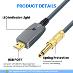 ZORBES USB Microphone Cable 3M (9.8 FT) USB Male to XLR Female Microphone MIC Link Cable Studio Audio Adapter Connector Studio Audio Cable Connector Cords Adapter for Microphones Recording