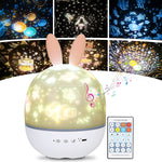 ELEPHANTBOAT Galaxy Night Light Projector Led Lamp 1200mAh with Bluetooth Speaker Planetarium Galaxy Projector for Bedroom with 8 Beautiful Musics 6 Films Star Projector Light 3 Color & 5 Light Modes