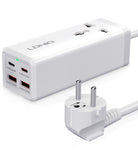 ZORBES USB Charger Adapter 65W Multiport USB Charger Adapter with 2 USB C Port, 2 USB A Port, Power Outlet 5 in 1 Charger Adapter Outlet Extender for Phone, Tablet, Laptop