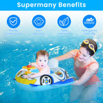Proberos Swimming Tube for Kids Under 12kg, Baby Swimming Tube, Inflatable PVC Float Seat Toy for Swimming Pool, Safe Anti-flip Over Pool Float Seat
