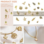 MAYCREATE 100pcs Gold Alloy Charms for Jewellery Making Pendants Bulk Lots Antique Mixed DIY Necklace Bracelets Charms Pendants Kit for Jewelry Making and Crafting Supplies