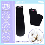 ZIBUYU Girls Cotton Knee High Socks Cute Kitty Winter Warm Long Socks for Girl Christmas Gift for Girls 3-12 Years Old Boot Socks, One Pair
