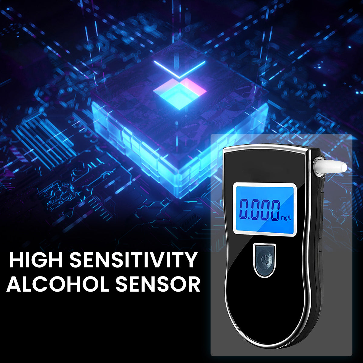 ZORBES Alcohol Testing Machine with 10 Nozzles Alcohol Tester Breathalysers Portable Battery Powered Breathalyzers with LCD Digital Display Siginal Light Indicator High Precision 0.00-0.199% BAC