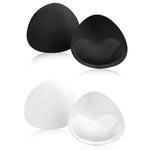 MAYCREATE 2Pairs Cotton Bra Pads, Inserts Bra Cups Replacement Bra Pads Women's Comfy Sports Cups for Sport Bra Bikini Bra, Black + White
