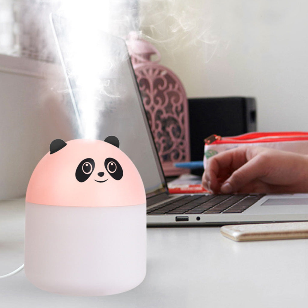 HASTHIP Humidifier for Room Moisture 7 LED Lights Air Humidifier for Bedroom 250ML Ultrasonic Cool Mist Car Humidifier Desktop Humidifier Office Room Auto Shut-Off and Timer Function