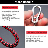 GUSTAVE Keychain Anti Lost Car Keychain with Phone Number Pendant Universal Car Keychain Strong Alloy Car Keychain with Woven Hand Strap