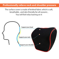 STHIRA Car Neck Pillow Ergonomic Car Seat Headrest Pillow Comfortable Neck Rest Cushion Memory Foam Car Headrest Pillow with Breathable Detachable Pillow Cover