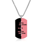 SANNIDHI BLACKPINK Necklace for Women Girls Korean Group Titanium Steel Pendant Necklace for Blackpink Lover Blackpink Music Fans Gift Fashion Piece