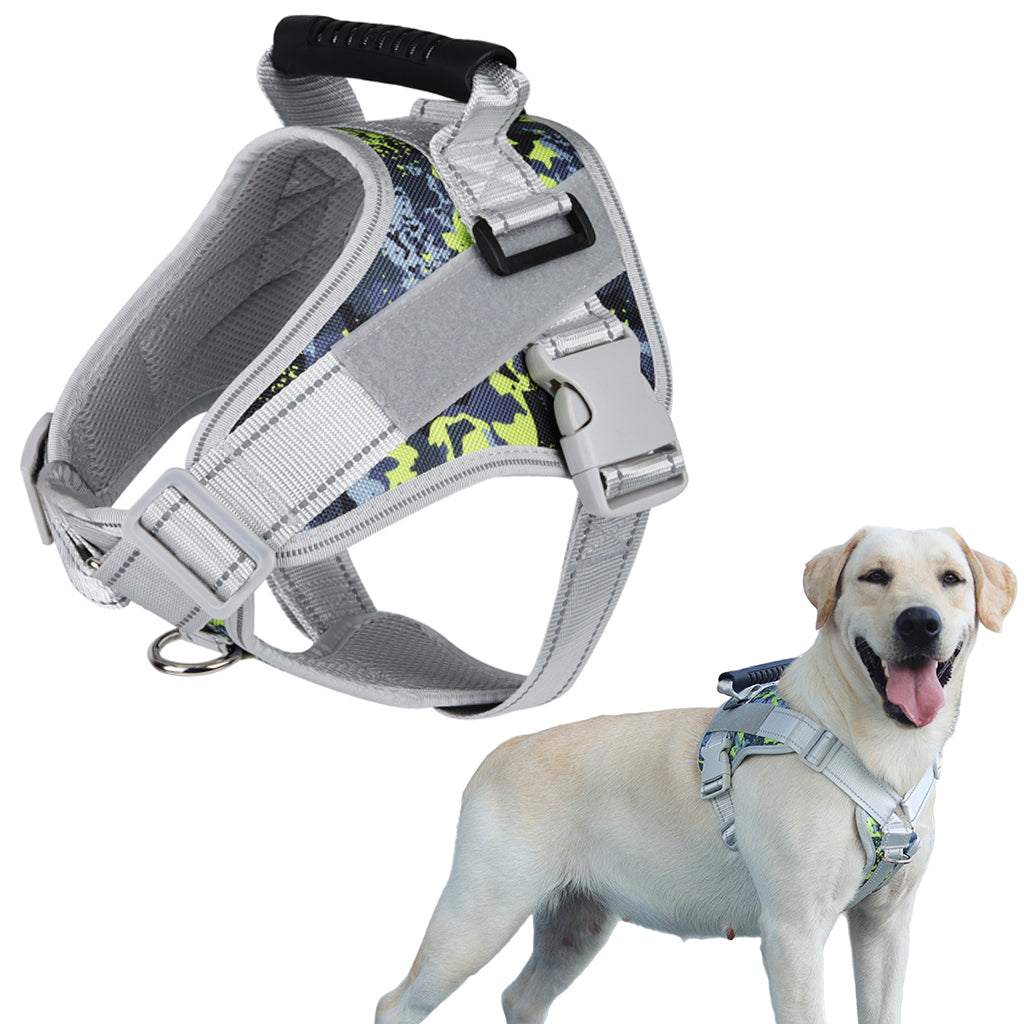 Qpets Dog Vest Dog Harness Guide Dog Harness with Pulls Guide Dog Harness with Quick Release Buckle Adjustable Size Dog Belt for Large Medium Dogs (XL, Reserve 2 Inch Space)