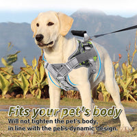 Qpets Dog Vest Dog Harness Guide Dog Harness with Pulls Guide Dog Harness with Quick Release Buckle Adjustable Size Dog Belt for Large Medium Dogs (XL, Reserve 2 Inch Space)