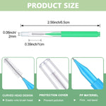 HANNEA 30pcs/Set Interdental Brushes, Interdental Brush Angle, Angled Dental Brush for Teeth Oral Dental Care Brush Cleaning Tool with Tip Covers