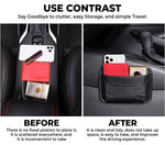 STHIRA® Car Storage Organizer Pouch Handy Storage Bag Durable PU Leather Mini Gap Storage Bag on Side of Seat, Self Adhesive Storage Organizer for Phone, Keys, Accessories, Charging Cables