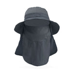 GUSTAVE  Unisex Synthetic Sun Hat (GU01_Deep Grey_Free Size)