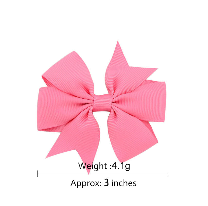 SNOWIE SOFT  20 Pcs Hair Bows for Kids Girls 3 Inch Grosgrain Ribbon Baby Girls Bow Hair Clips Alligator Hair Barrettes Hair Accessories for Infants Toddlers Kids Teens