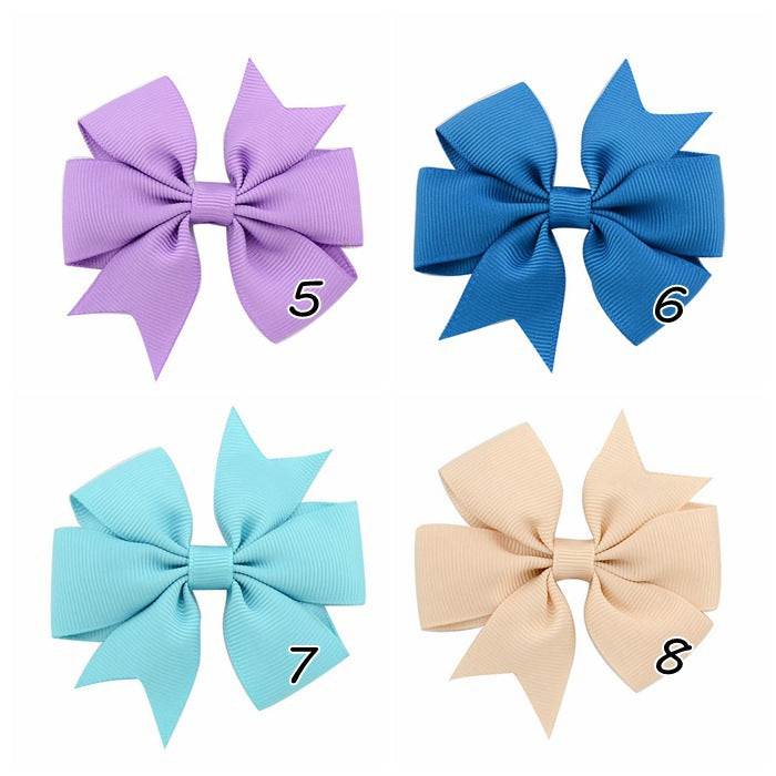 SNOWIE SOFT  20 Pcs Hair Bows for Kids Girls 3 Inch Grosgrain Ribbon Baby Girls Bow Hair Clips Alligator Hair Barrettes Hair Accessories for Infants Toddlers Kids Teens