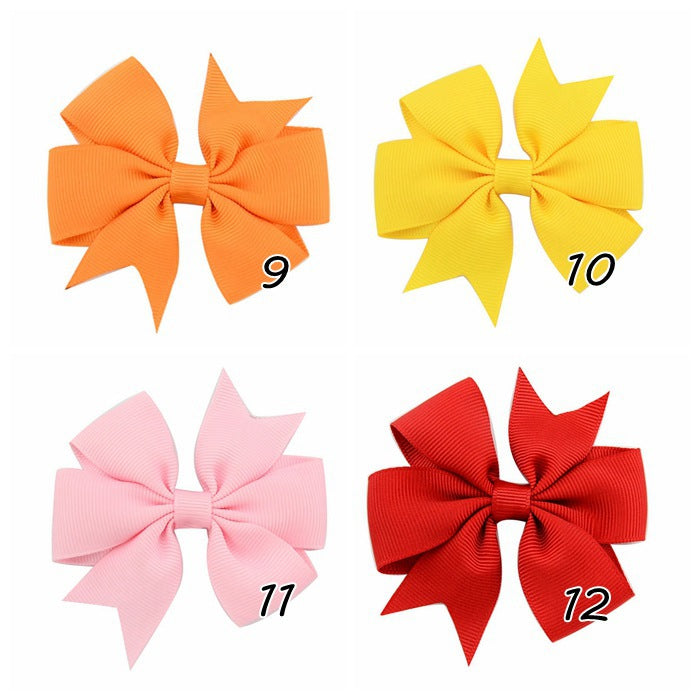 SNOWIE SOFT  20 Pcs Hair Bows for Kids Girls 3 Inch Grosgrain Ribbon Baby Girls Bow Hair Clips Alligator Hair Barrettes Hair Accessories for Infants Toddlers Kids Teens