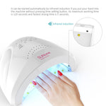 Supvox  48W Electronic Professional LED UV Lamp Nail Dryer Polish Acrylic Gel Art Machine with Timer - EU Plug / Quick Dry / White Light - white