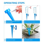 Supvox 12pcs Self Watering Drip Irrigation Kits Self Watering Device for Plants, Adjustable Self-Watering Spikes for Indoor Outdoor Potted Plants