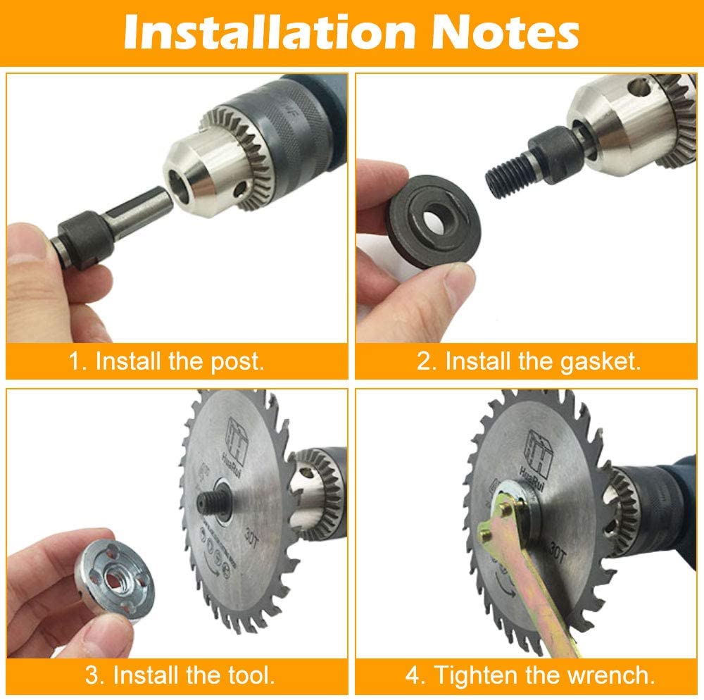 HASTHIP Electric Drill Variable Angle Grinder Connecting Round Rod Handle Converter (15mm L x 6mm W x 3 8mm H)