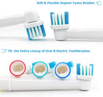 HANNEA Cross Action Toothbrush Heads for Oral B, Pack Of 16 Replacement Refills Brush Heads For Electric Rechargeable