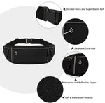 GUSTAVE  Waist Bag for Running Gym, Slim Chest Bag for Men Women with Adjustable Strap, Waterproof Fanny Pack for Walking Cycling Running Hiking Hold Phones Keys Cards(Grey)