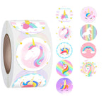 HASTHIP  Cooler Waterproof Vinyl Unicorn Stickers - 500Pcs, 1.5 inch , Multicolour