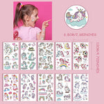 MAYCREATE  10 Sheets Unicorn Tattoos Sticker for Kids Girls 50+styles Waterproof Sweet Tattoo Stickers for Party Favors Supplies and Children Accessories Gift