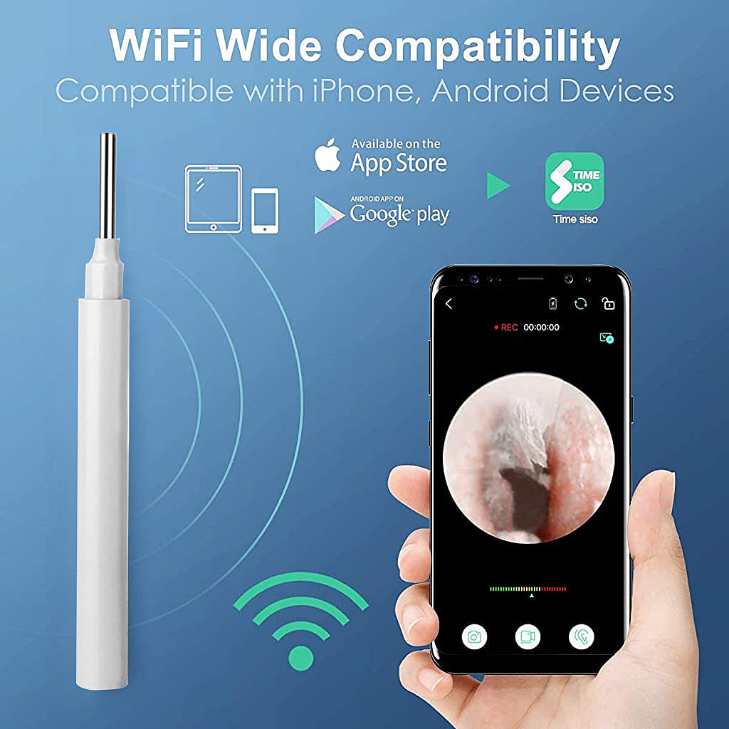 Verilux  WiFi Wireless Otoscope Ear Wax Remover Tool kit,1080P HD Endoscope Camera with 3.9mm Lens Visual 6 LED Lights for Kids, Adults,Pet,iPhone,Android Phone and Tablet