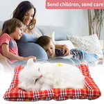 PATPAT  Plush, Cotton, Faux Animal Fur Sleeping Cat Stuffed Toy Press Simulation Sound Animal Cute Doll, Multicolour